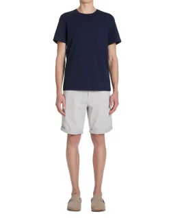 T-shirt regular col rond 100% coton - marine foncé