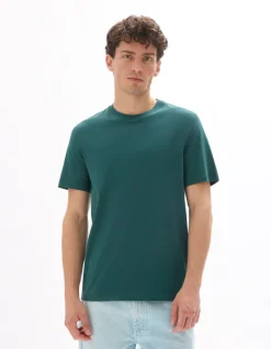 T-shirt regular fit ronde hals 100% katoen - groen