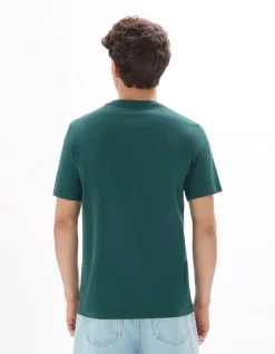 T-shirt regular fit ronde hals 100% katoen - groen