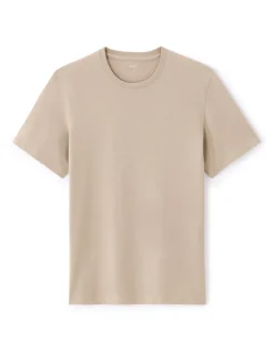 T-shirt regular fit ronde hals 100% katoen - beige