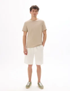 T-shirt regular fit ronde hals 100% katoen - beige