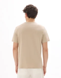 T-shirt regular fit ronde hals 100% katoen - beige