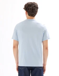 T-shirt regular ronde hals 100% katoen - blauw