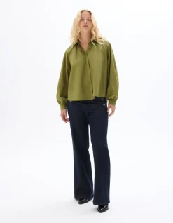 Uitlopende blouse - groen