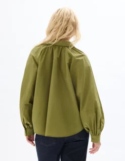 Uitlopende blouse - groen