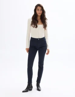 Ultrastretch slim-fit broek - marineblauw