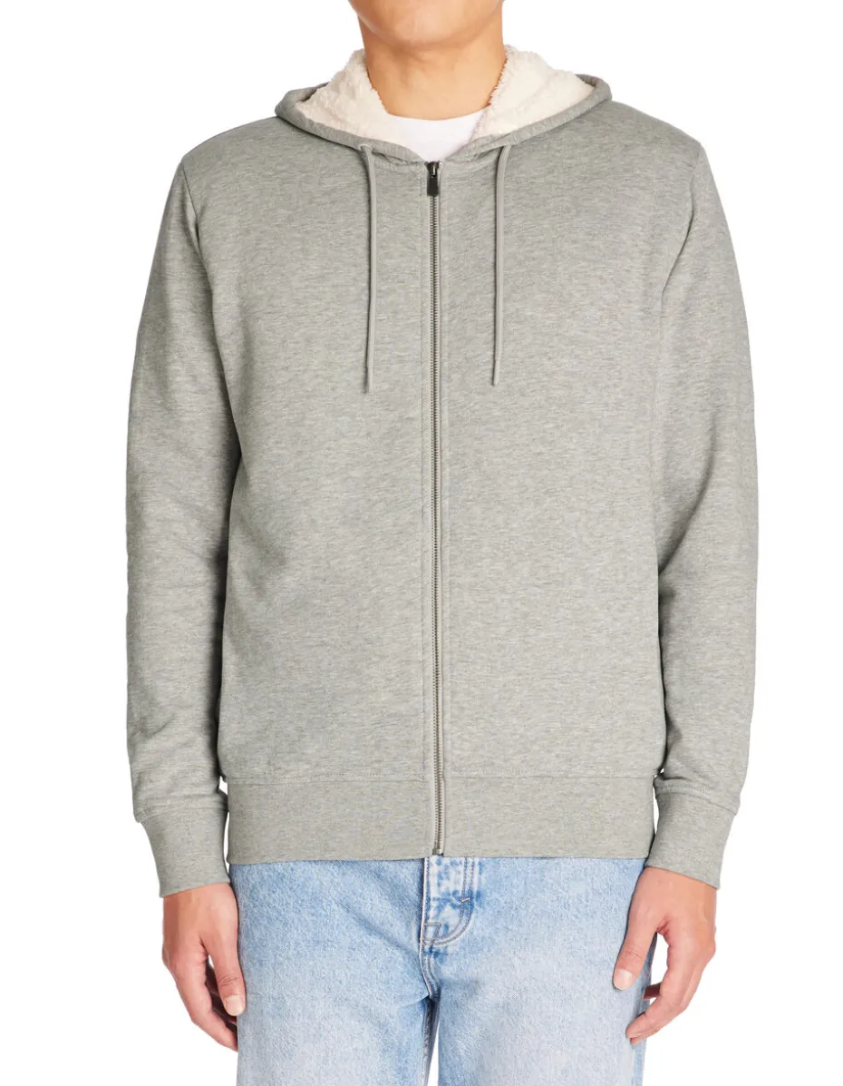 Vaste capuchon sweatshirt in gemengd katoen - gemêleerd grijs