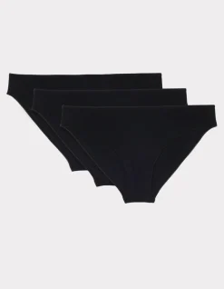 Verpakking van 3 katoenen slipjes - zwart