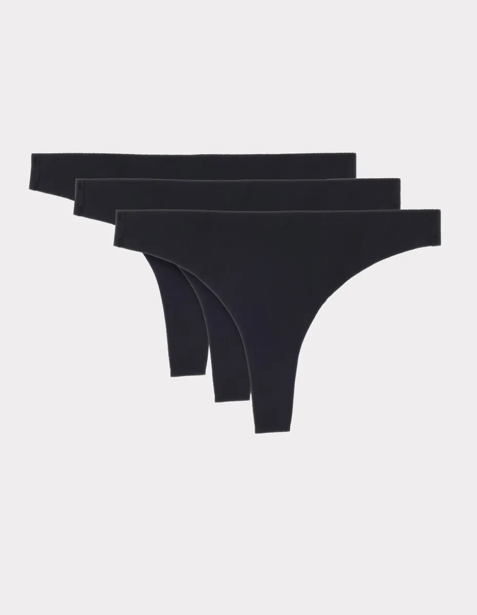 Verpakking van 3 microvezel tanga's - zwart