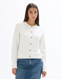 Vloeiend vest van ECOVERO™ viscose - ecru