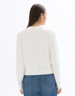 Vloeiend vest van ECOVERO™ viscose - ecru