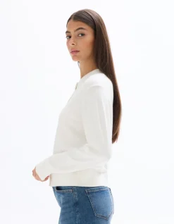 Vloeiend vest van ECOVERO™ viscose - ecru