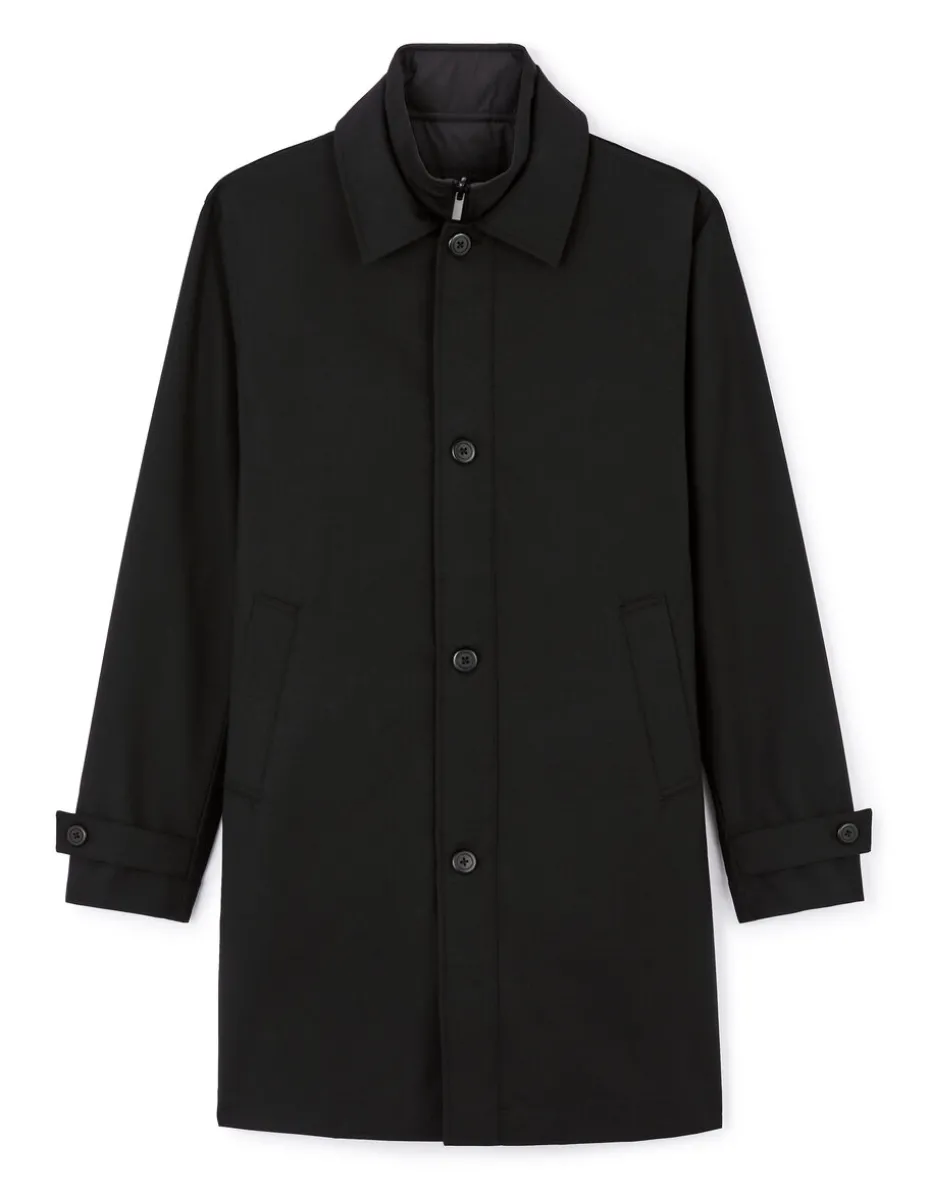 Waterdichte 3-in-1 trenchcoat - zwart