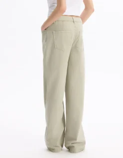 Wijde broek - olijfgroen