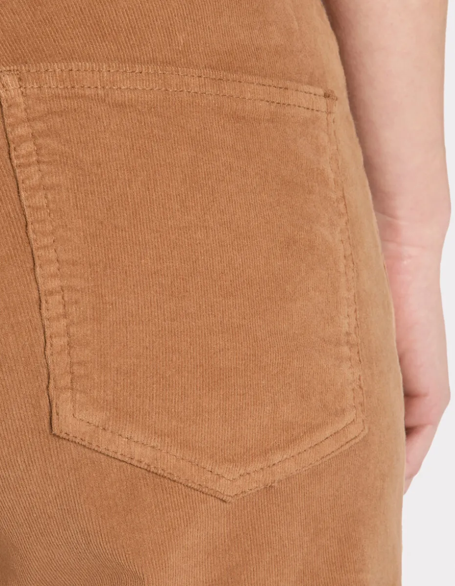 Wijde fluwelen broek - bruin