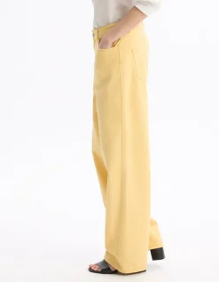 Wijde jeans - geel