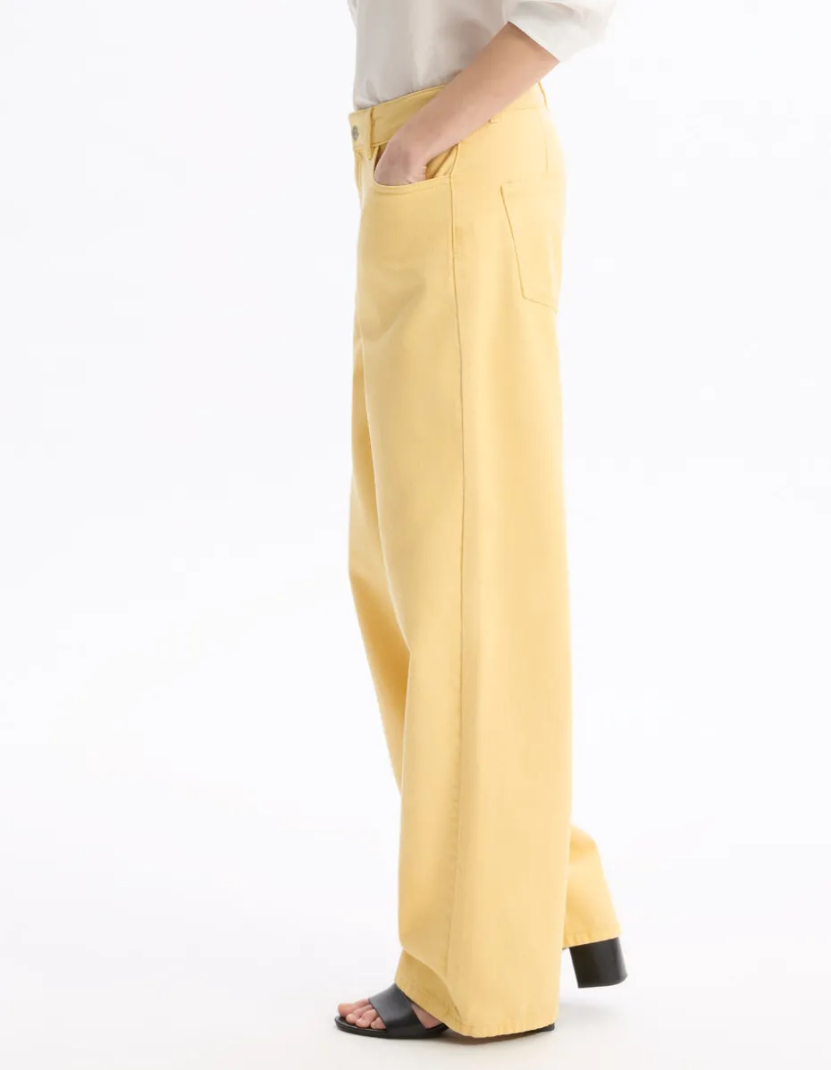 Wijde jeans - geel