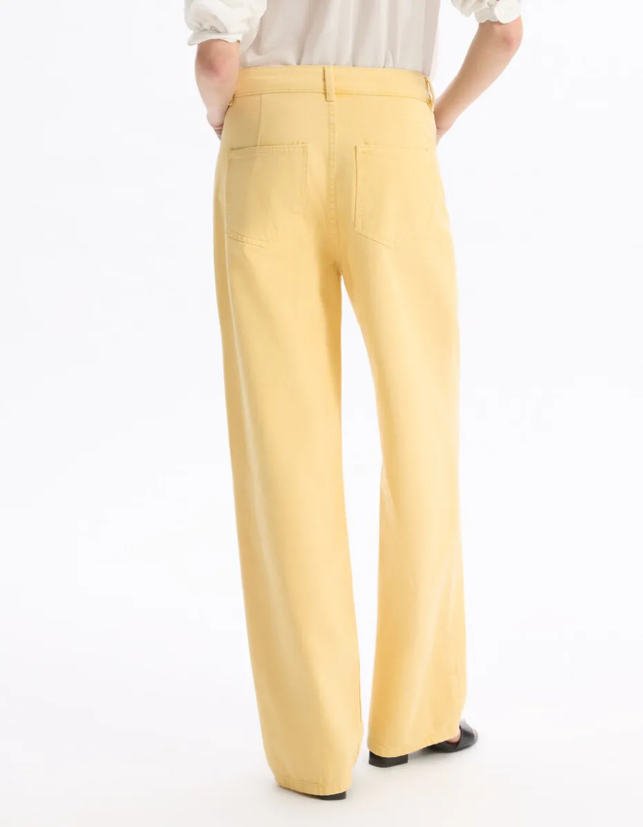 Wijde jeans - geel