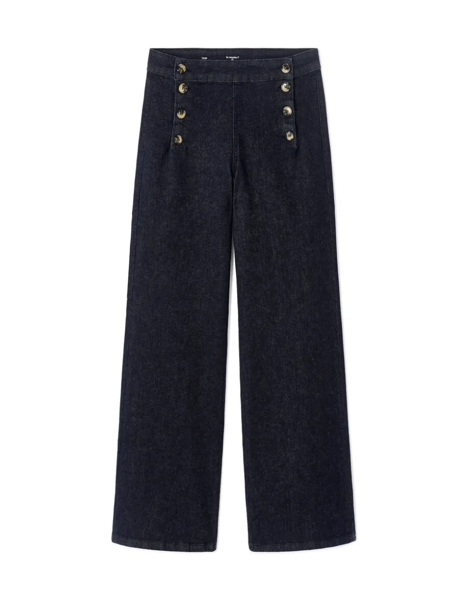 Wijdvallende jeans - Ruwe