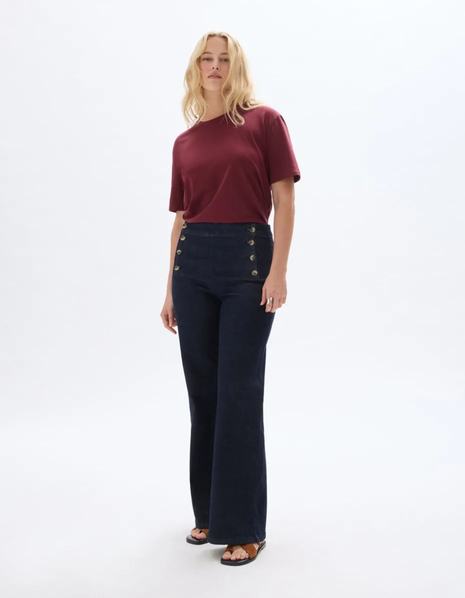 Wijdvallende jeans - Ruwe