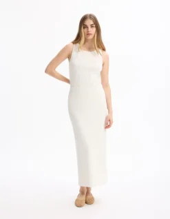 Witte gebreide rok