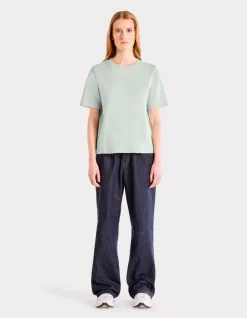 Zacht katoenen T-shirt met ronde hals - groen